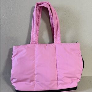 Calpak Luka Expandable Tote in Bubblegum Pink